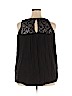 Xhilaration 100% Rayon Black Long Sleeve Blouse Size XXL - photo 2