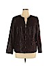 JM Collection 100% Polyester Brown Jacket Size 16 - photo 1