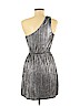 Express 100% Polyester Silver Cocktail Dress Size S - photo 2