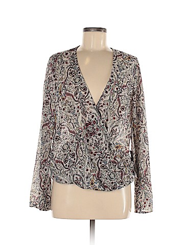 Olivia Grey Long Sleeve Blouse (view 1)