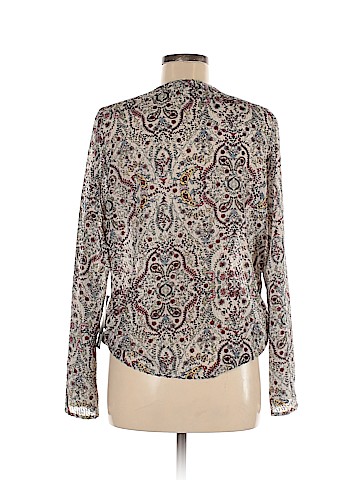 Olivia Grey Long Sleeve Blouse (view 2)