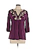 Ann Taylor LOFT Purple 3/4 Sleeve Top Size L - photo 1