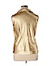 Black Label by Evan Picone 100% Polyester Gold Sleeveless Blouse Size XL - photo 2