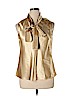 Black Label by Evan Picone 100% Polyester Gold Sleeveless Blouse Size XL - photo 1