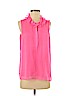 J. Crew Factory Store 100% Polyester Pink Sleeveless Blouse Size S - photo 1