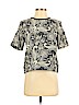 Topshop 100% Polyester Green Short Sleeve Blouse Size 2 - photo 1