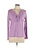 Ann Taylor LOFT 100% Cotton Purple Long Sleeve Top Size L - photo 1
