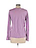 Ann Taylor LOFT 100% Cotton Purple Long Sleeve Top Size L - photo 2