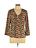 Anne Klein 100% Polyester Tan Long Sleeve Blouse Size L - photo 1