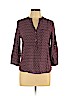 Atmosphere Burgundy Long Sleeve Blouse Size 10 - photo 1