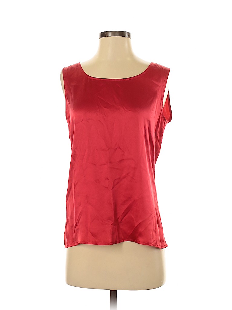 Spenser Jeremy 100% Silk Red Sleeveless Silk Top Size S - photo 1