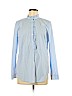 Ann Taylor LOFT 100% Cotton Blue Long Sleeve Button-Down Shirt Size M - photo 1