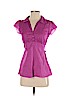 Lilu 100% Cotton Pink Short Sleeve Button-Down Shirt Size S - photo 1