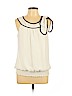 AB Studio 100% Polyester Ivory Sleeveless Blouse Size L - photo 1