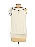 AB Studio 100% Polyester Ivory Sleeveless Blouse Size L - photo 2