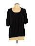 Style&Co Black Short Sleeve Top Size L - photo 1