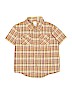 Gymboree 100% Cotton Plaid Yellow Short Sleeve Button-Down Shirt Size 5T - photo 1