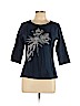 Assorted Brands 100% Cotton Blue 3/4 Sleeve T-Shirt Size M - photo 1