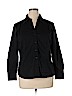 Worthington Black Long Sleeve Button-Down Shirt Size 16 - photo 1