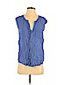 James Perse 100% Viscose Blue Short Sleeve Blouse Size Sm (1) - photo 1
