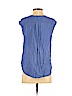 James Perse 100% Viscose Blue Short Sleeve Blouse Size Sm (1) - photo 2