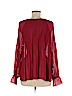 Trafaluc by Zara 100% Polyester Red Long Sleeve Blouse Size M - photo 2