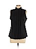 Tahari Black Sleeveless Button-Down Shirt Size M - photo 1