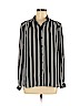 H&M 100% Polyester Black Long Sleeve Button-Down Shirt Size 6 - photo 1