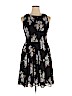 Ann Taylor LOFT 100% Polyester Black Casual Dress Size 14 - photo 1