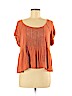 free people x cp shades 100% Rayon Orange Short Sleeve Top Size S - photo 1