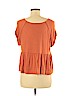 free people x cp shades 100% Rayon Orange Short Sleeve Top Size S - photo 2