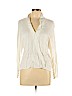 Zara TRF 100% Viscose White Long Sleeve Top Size L - photo 1