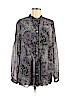 Coldwater Creek 100% Polyester Gray Long Sleeve Blouse Size M - photo 1