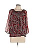 Cathy Daniels 100% Polyester Red 3/4 Sleeve Blouse Size L - photo 1