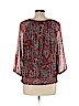 Cathy Daniels 100% Polyester Red 3/4 Sleeve Blouse Size L - photo 2