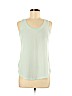 Ann Taylor LOFT 100% Polyester Blue Sleeveless Blouse Size M (petite) - photo 1