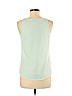 Ann Taylor LOFT 100% Polyester Blue Sleeveless Blouse Size M (petite) - photo 2