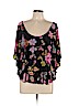 French Kiss 100% Polyester Black 3/4 Sleeve Top Size L - photo 1