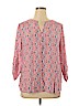 Kim Rogers 100% Cotton Pink 3/4 Sleeve Blouse Size XL - photo 1