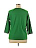 Sharagano 100% Polyester Green 3/4 Sleeve Top Size XL - photo 2