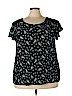 Torrid 100% Rayon Black Short Sleeve Blouse Size 3X Plus (3) - photo 1