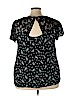 Torrid 100% Rayon Black Short Sleeve Blouse Size 3X Plus (3) - photo 2