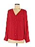 Express 100% Polyester Red Long Sleeve Blouse Size M - photo 1