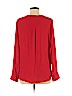 Express 100% Polyester Red Long Sleeve Blouse Size M - photo 2