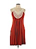 Charming Charlie Orange Casual Dress Size L - photo 1