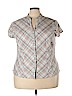 Faded Glory Ivory Short Sleeve Button-Down Shirt Size 22 - photo 1