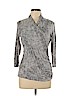Rose & Olive Gray 3/4 Sleeve Top Size L - photo 1