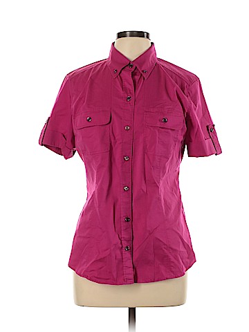 New York & Company Short Sleeve Button-Down Shirt (view 1)