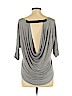 Lush Gray Short Sleeve Top Size M - photo 2