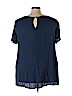 SONOMA life + style 100% Rayon Blue Short Sleeve Blouse Size 3X - photo 2